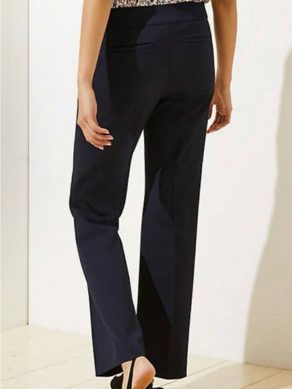 Classic Women's Black Straight-Leg Pants